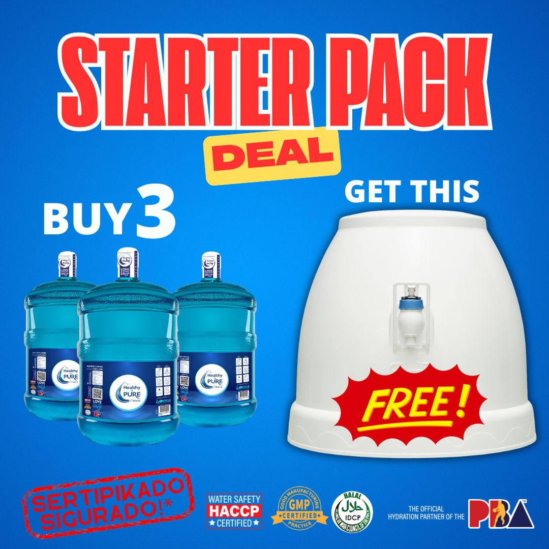 Healthy & Pure Brand Starter Pack: 3 (NEW 5G) + FREE Tabletop Dispenser